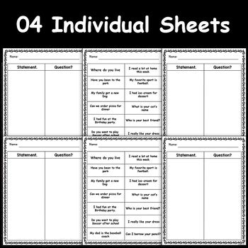 Sentence Structure Worksheets and Question Grammar Sort by Study Kits