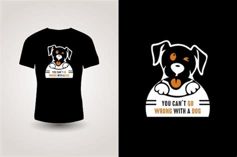 Dise O De Camiseta De Perro Vector Premium