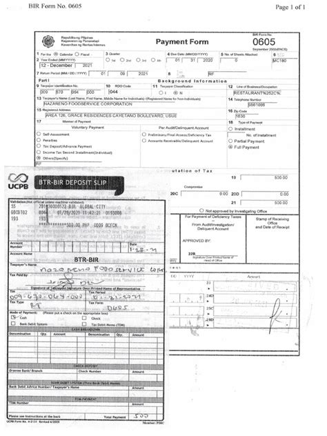 0605 Bir Form Pdf