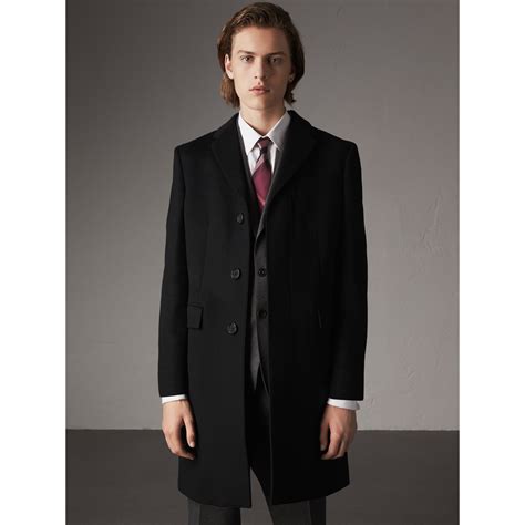 Wool Cashmere Tailored Coat In Black Men Burberry United States