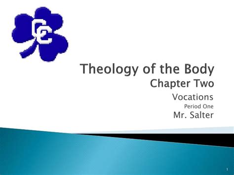 PPT Theology Of The Body Chapter Two PowerPoint Presentation Free