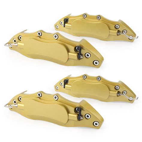 Car Disc Brake Caliper Covers Front And Rear Kit 3d Style Gold Universal