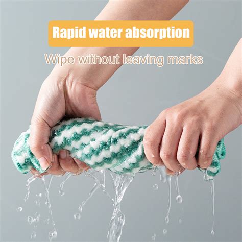 5pcs Walmart Kitchen Dish Cloths Soft Absorbent Reusable Washable Lint Free For Dishwashing