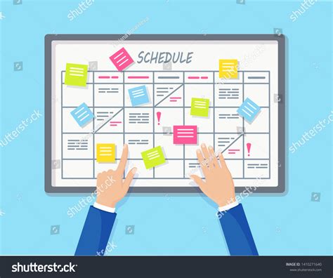 Planning Schedule On Task Board Concept Stock Vector (Royalty Free) 1410271640 | Shutterstock