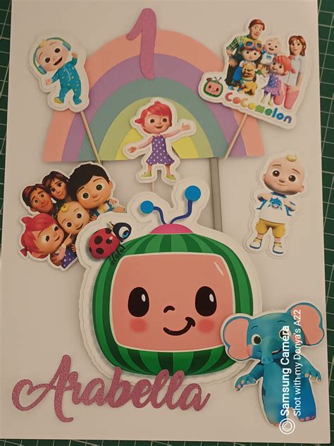 Top That Cake - A cocomelon cake topper set. Includes all...