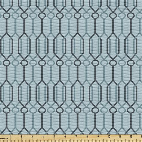 Turquoise Fabric By The Yard Upholstery Oriental Moroccan Style Shapes