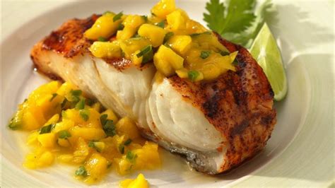 Grilled Halibut With Mango Sauce Recipe From Pillsbury