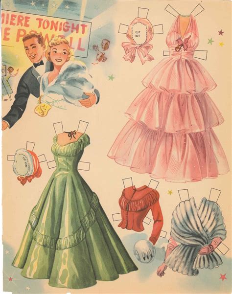 Vntg Uncut S Jane Powell Paper Doll Laser Reproduction Lo Pr Hi