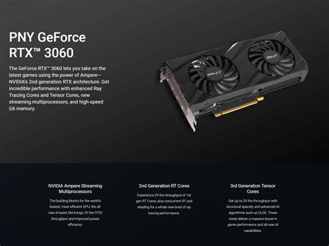 Pny Geforce Rtx 3060 Dual 12gb Xlr8 Gaming Verto Graphics Card Pcbyte