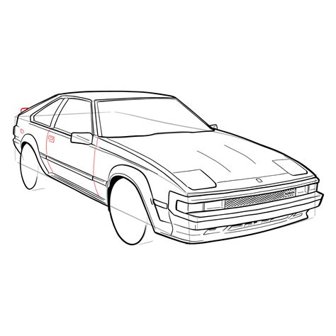 How To Draw A 1985 Toyota Celica Supra P Type Mk 2 Sketchok