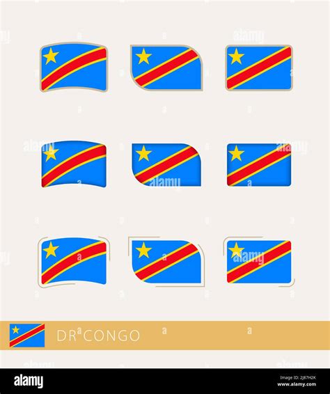 Vector Flags Of Dr Congo Collection Of Dr Congo Flags Vector Icon