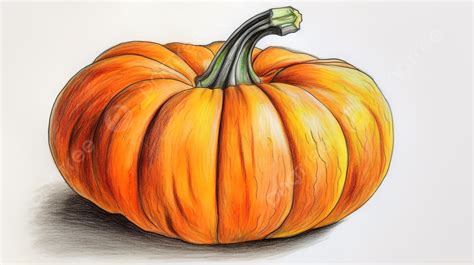 Pumpkin Pencil Drawing