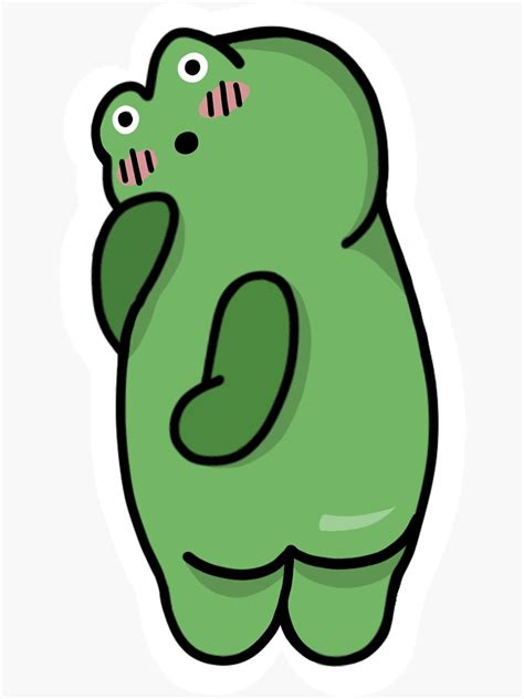 Funny Embarrassed Frog Butt Sticker Sticker For Sale By