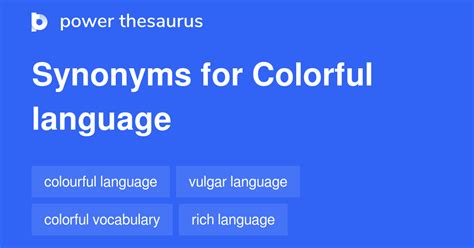 Colorful Language synonyms - 213 Words and Phrases for Colorful Language