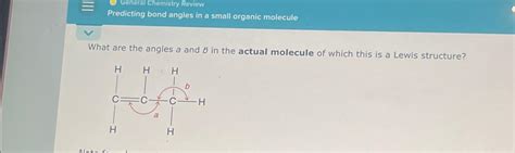 Solved General Chemistry ReviewPredicting bond angles in a | Chegg.com