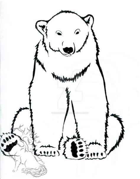 Polar Bear Line Drawing at GetDrawings | Free download