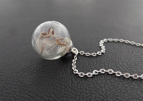 Kette Pusteblume Wunsch Halskette Dandelion Terrarium L Wenzahn Glas