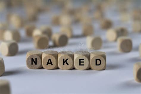 Naked Cube With Letters Sign With Wooden Cubes Stock Photo Image