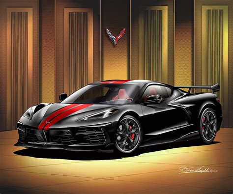 C Corvette Fine Art Prints By Danny Whitfield All New Mid Engine