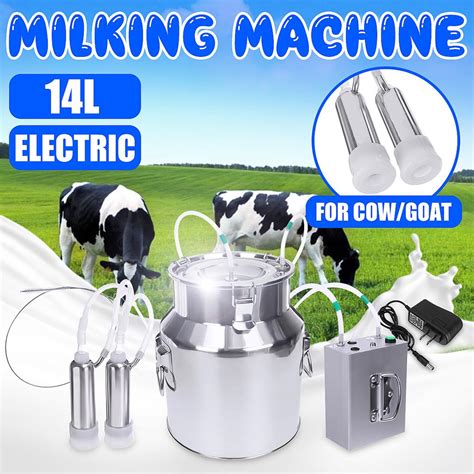 Buy L Electric Cow Goat Sheep Milking Machine Stainless Steel Bucket