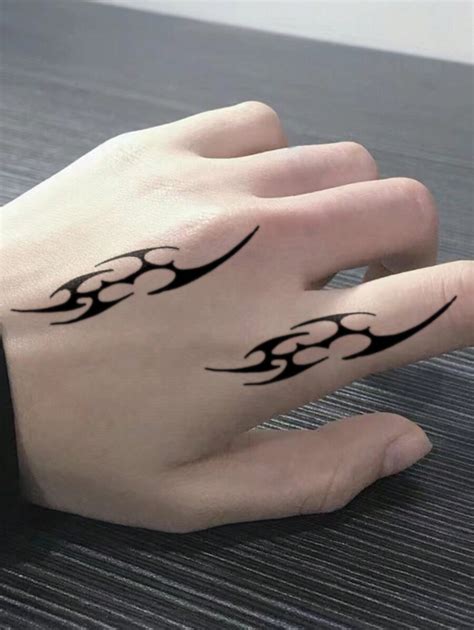 Pc Temporary Gothic Scythe Tattoo Sticker For Men Waterproof And