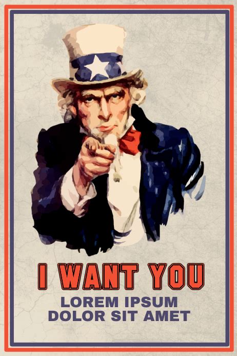 Uncle Sam Flyer Template Postermywall