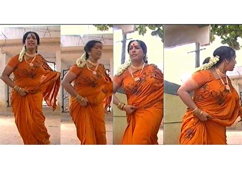 SOUTH INDIAN TV BABES K R VATSALA Sister Of KR VIJAYA Hot Auntie S Show In Saree