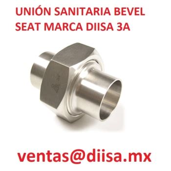 Union Sanitaria Completa Roscada Bevel Seat Threaded Rosca Acme A