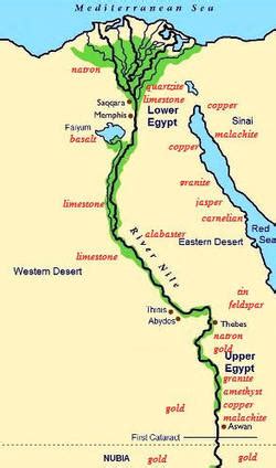 map of the upper and lower egypt