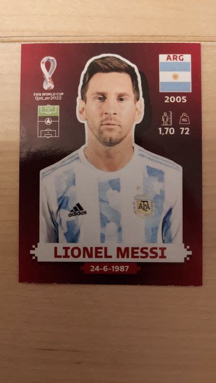 Lionel Messi Panini WM 2022 Qatar ARG 20 Oryx Edition Acheter Sur Ricardo