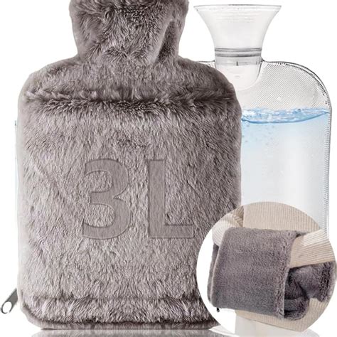 Linkecn Extra Large Hot Water Bottle With Cover Uk L Furry Brown Hot Water Bag With Zip Design