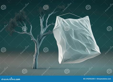 Plastic Bag Caught In The Branches Of Tree Serves As Haunting Symbol