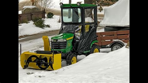 John Deere X Tractor With Snowblower And Original Tractor Cab