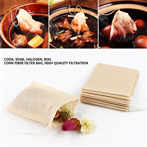 300PCS Tea Filter Bags Disposable Paper Tea Bag With Drawstring Safe