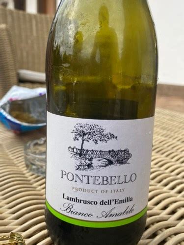 Pontebello Lambrusco Dell Emilia Bianco Amabile Vivino