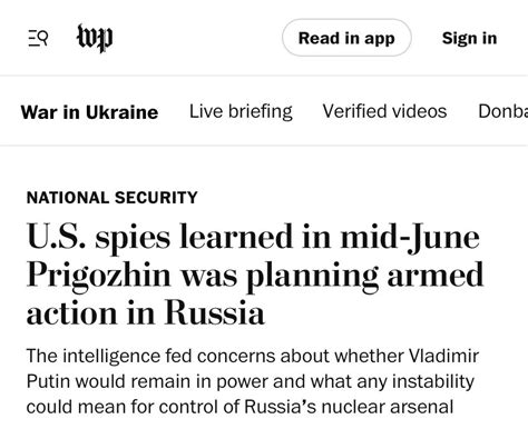 War Monitor On Twitter BREAKING U S Spies Learned About Prigozhin