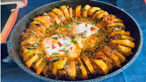 Tajine à la poêle très facile et rapide kefta pommes de terre œufs