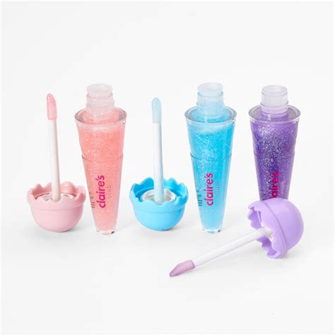 Claires Club Glitter Ice Cream Lip Gloss Set 3 Pack Claires Us