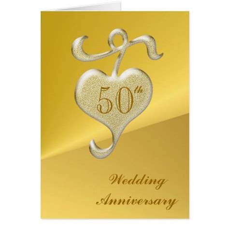 Golden Wedding Anniversary Greeting Card | Zazzle