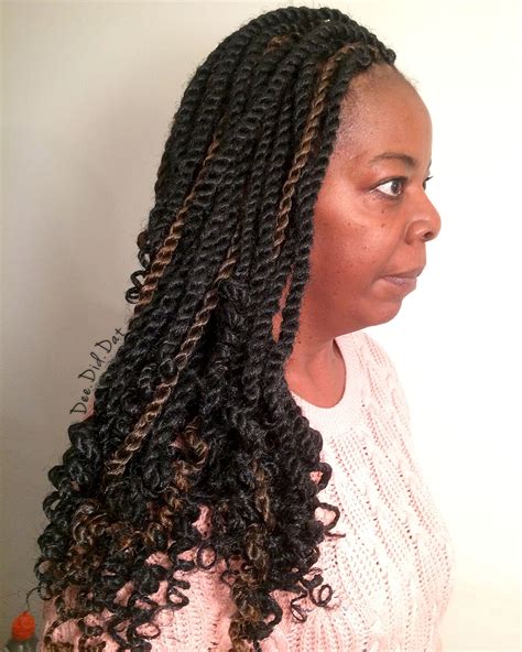 Small Marley Twists With Curled Ends Protective Styles By Dee Did