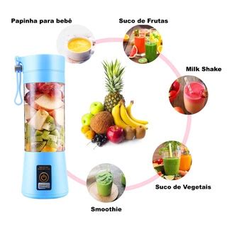 Mini Liquidificador Port Til Shake Juice Shakeira Eletrica Fitnes