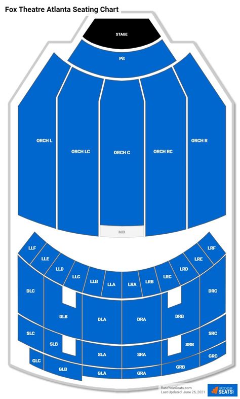 Fox Theatre Atlanta Seating Chart Pit Cabinets Matttroy