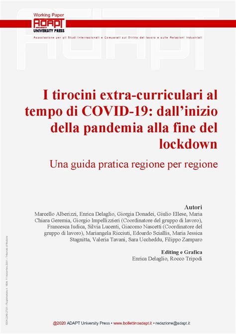 I Tirocini Extra Curriculari Al Tempo Di Covid Dallinizio Della