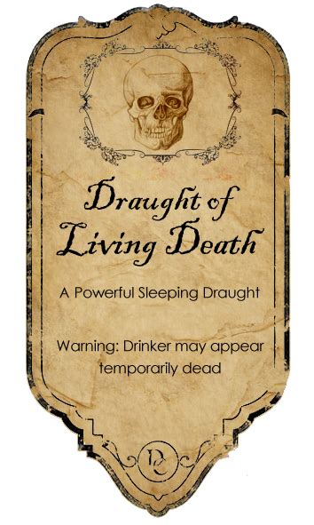 Draught of living Death label by KateBloomfield on DeviantArt