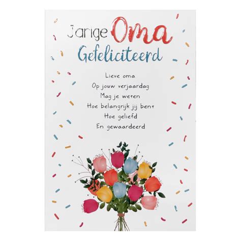 Kaart Intense Jarige Oma Gefeliciteerd TE035 C 1234feest Nl