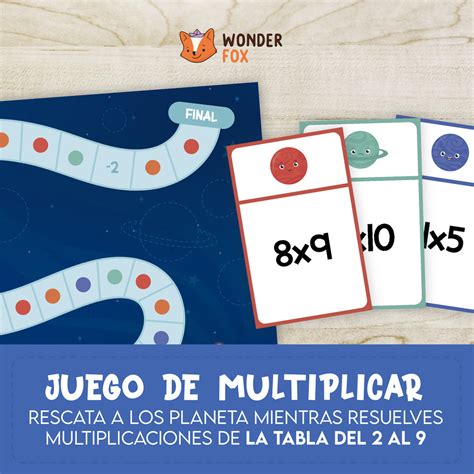 Juego de multiplicación para niños de primaria Sistema solar Imprimible