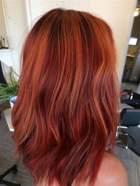 70 Red Hairstyle With Highlights Lowlights And Balayage 2023 Update