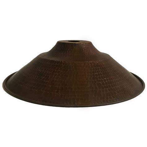 Hammered Copper Cone Pendant Light Shade