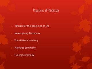 Practices and beliefs of hinduism | PPT