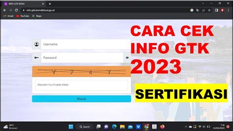 Cara Cek Info Gtk Terbaru Sertifikasi Youtube